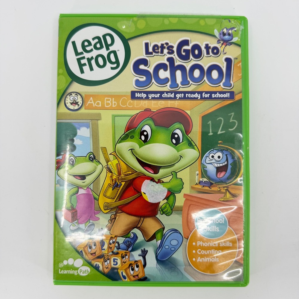 LeapFrog Let's Go to School DVD 2009 Preschool Phonics Counting Educational Kids
